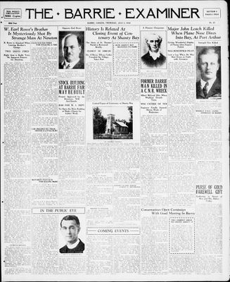 Barrie Examiner, 3 Jul 1930