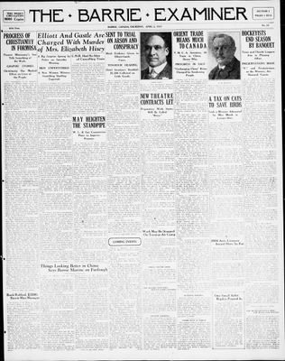 Barrie Examiner, 2 Apr 1931