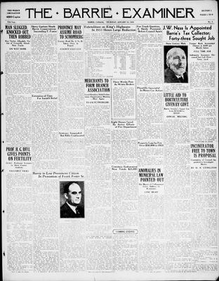 Barrie Examiner, 18 Jan 1934