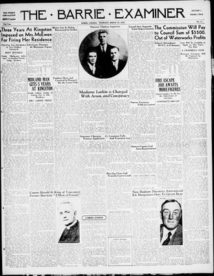 Barrie Examiner, 15 Mar 1934