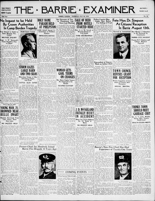 Barrie Examiner, 26 Jul 1934