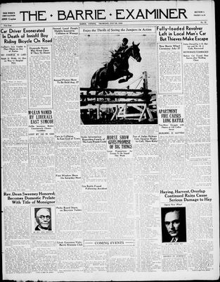 Barrie Examiner, 25 Jul 1935