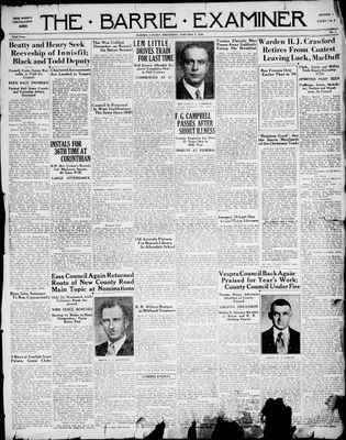 Barrie Examiner, 2 Jan 1936