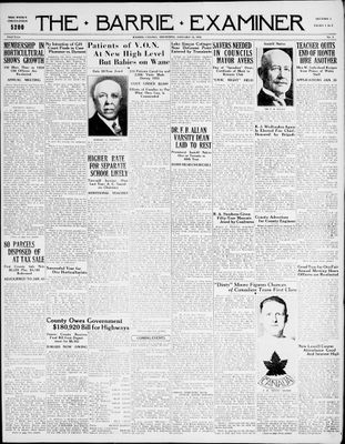 Barrie Examiner, 16 Jan 1936