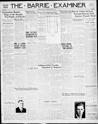 Barrie Examiner, 15 Apr 1937