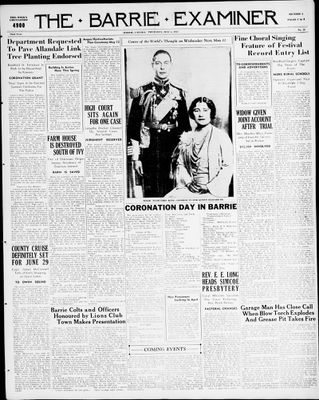 Barrie Examiner, 6 May 1937