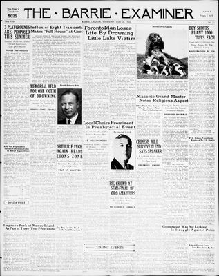 Barrie Examiner, 26 May 1938