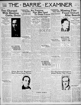 Barrie Examiner, 14 Mar 1940