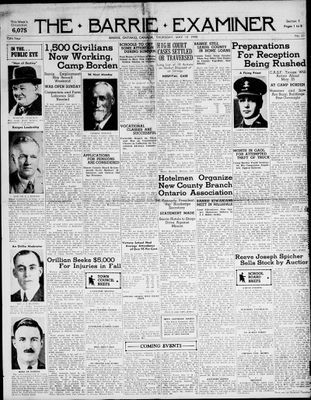 Barrie Examiner, 16 May 1940