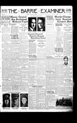 Barrie Examiner, 27 Nov 1941