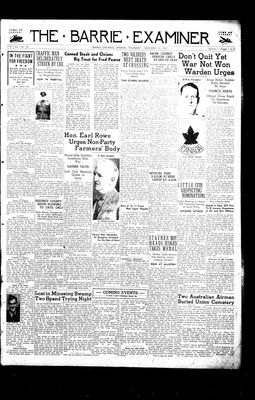 Barrie Examiner, 26 Nov 1942