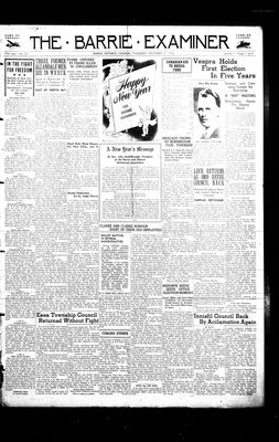 Barrie Examiner, 31 Dec 1942