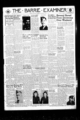 Barrie Examiner, 1 Jun 1944