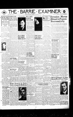 Barrie Examiner, 8 Jun 1944