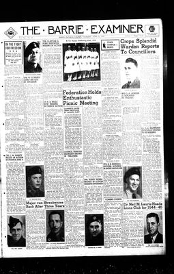 Barrie Examiner, 22 Jun 1944