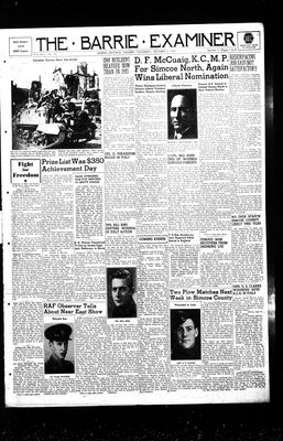 Barrie Examiner, 5 Oct 1944