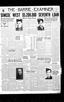 Barrie Examiner, 16 Nov 1944