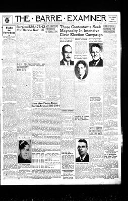 Barrie Examiner, 30 Nov 1944