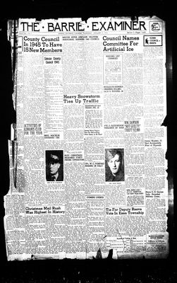 Barrie Examiner, 4 Jan 1945