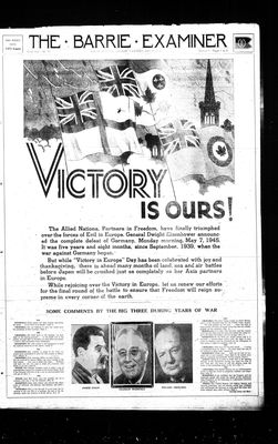 Barrie Examiner, 10 May 1945