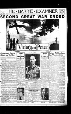 Barrie Examiner, 16 Aug 1945