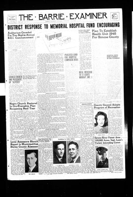 Barrie Examiner, 4 Dec 1947