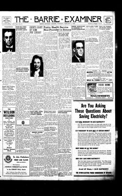 Barrie Examiner, 5 Feb 1948