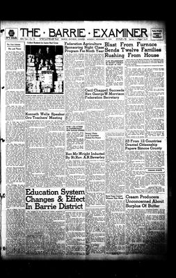 Barrie Examiner, 7 Nov 1949