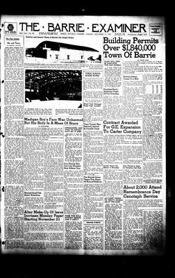 Barrie Examiner, 14 Nov 1949