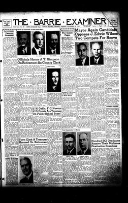 Barrie Examiner, 28 Nov 1949