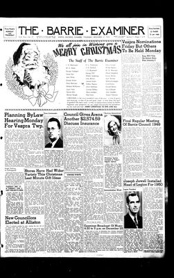 Barrie Examiner, 22 Dec 1949