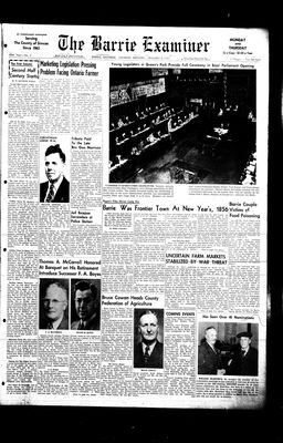 Barrie Examiner, 8 Jan 1951