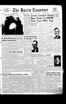 Barrie Examiner, 18 Jan 1951