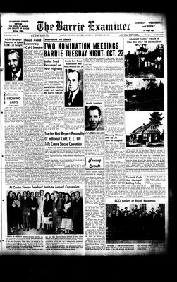 Barrie Examiner, 22 Oct 1951