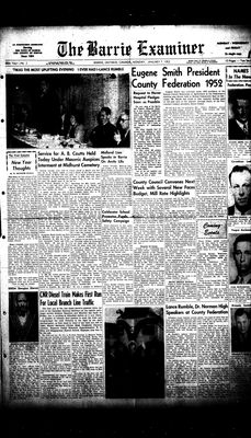 Barrie Examiner, 7 Jan 1952