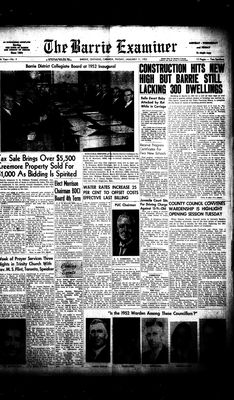 Barrie Examiner, 11 Jan 1952