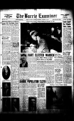 Barrie Examiner, 16 Jan 1952