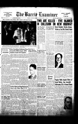 Barrie Examiner, 14 Apr 1952