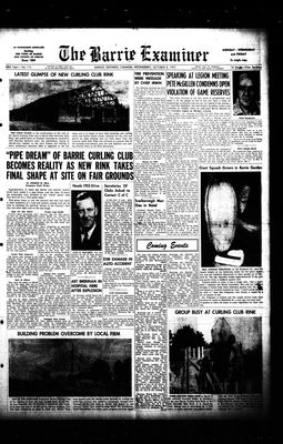 Barrie Examiner, 8 Oct 1952