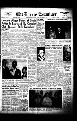 Barrie Examiner, 14 Nov 1952