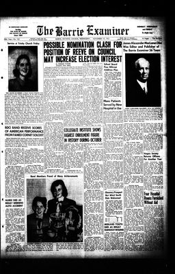 Barrie Examiner, 19 Nov 1952