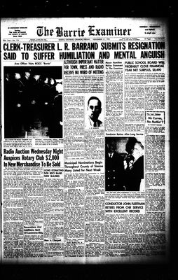 Barrie Examiner, 21 Nov 1952