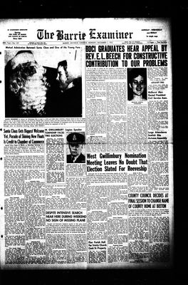 Barrie Examiner, 1 Dec 1952