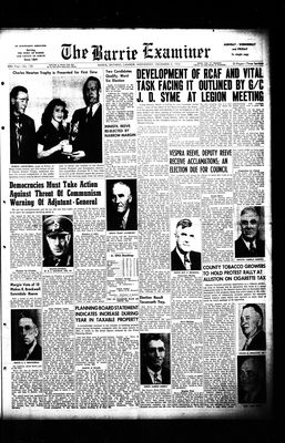 Barrie Examiner, 3 Dec 1952