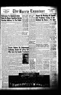 Barrie Examiner, 5 Dec 1952