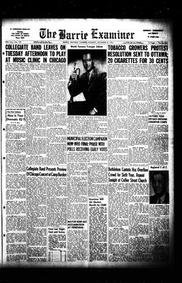 Barrie Examiner, 8 Dec 1952