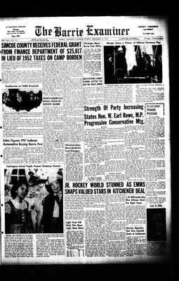 Barrie Examiner, 12 Dec 1952