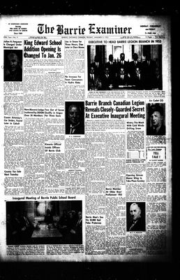 Barrie Examiner, 9 Jan 1953