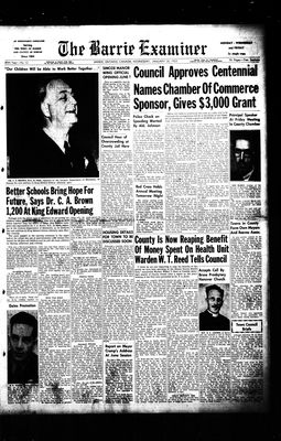 Barrie Examiner, 28 Jan 1953