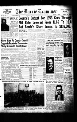 Barrie Examiner, 30 Jan 1953